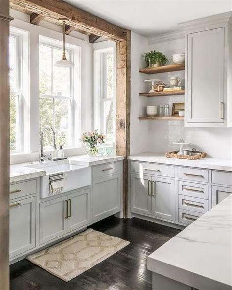 16 Modern Farmhouse Kitchen Cabinet Makeover Design Ideas Lmolnar