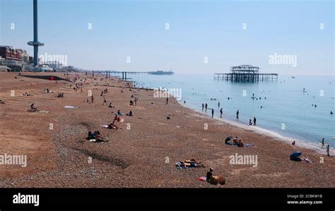 Brighton And Hove E Sussex Uk August 2020 Three Landmarks Seen