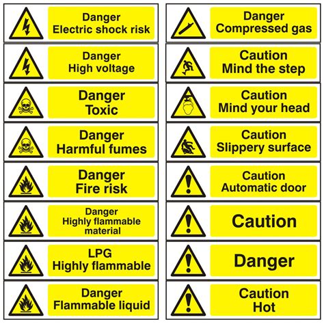 Download our free infographic on the osha focus four hazards, the most common causes of workplace fatalities. Hazard Warning Self Adhesive Danger Caution Workplace ...