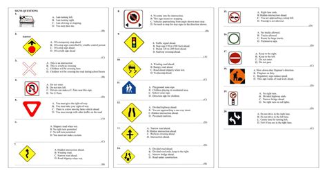 10 Best Road Sign Practice Test Printable Road Signs Drivers Test