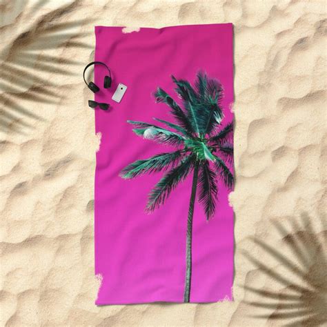 Palm Tree Beach Towel Pink Beach Sheet Extra Large Beach
