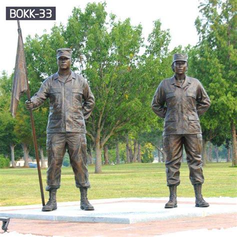 Custom Made Bronze Solider With Telescope Sculpture Military Monument