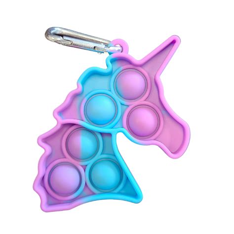 Unicorn Simple Fidget Toy Keychainmini Pop Fidget Toy Stress Relief
