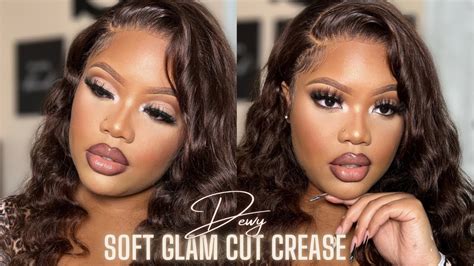 Dewy Natural Brown Soft Glam Makeup Tutorial For Black Women Holiday