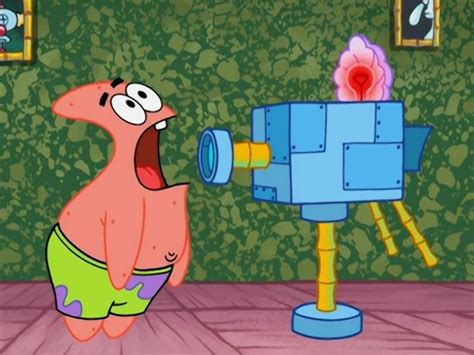 A Cartoon Character Is Looking Through A Telescope