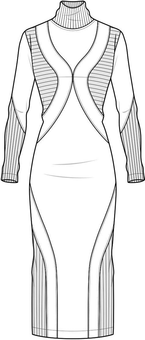 Flat Sketch F I Fashion Sketches Dress Design Drawing Fashion