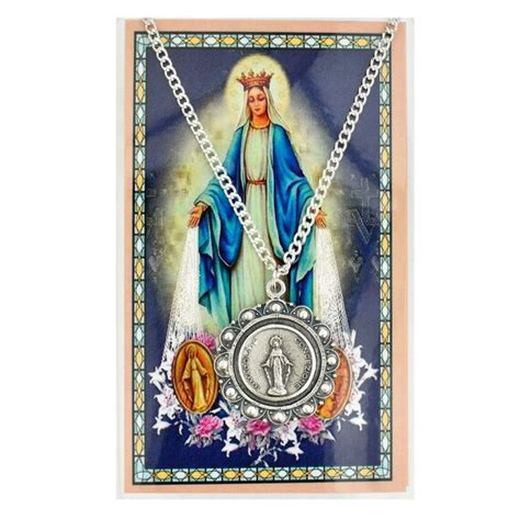 Miraculous Medal And Prayer Card Set Bundle Of 2 Etsy