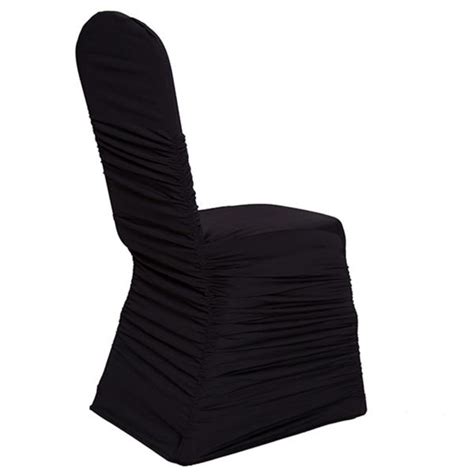 Our chair covers for sale come much reasonably priced than many rentals, which makes our crushed taffeta efavormart.com has your event covered, whether with actual chair covers for sale, folding chair. Black Banquet Chair Covers | Ruched Spandex Chair Covers