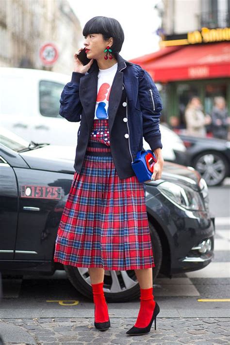 Ekose Trendi 2018 Tartan Trends 2018 Street Style Trends Paris