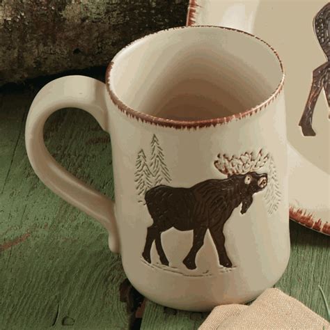 bear moose stoneware moose mug