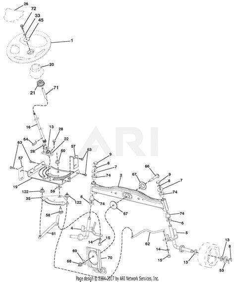 Ariens 936056 960460023 03 46 Hydro Tractor Parts Diagram For Steering