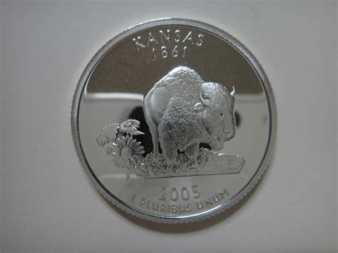 Statehood Quarter 2005 S Kansas Silver Proof 65 Gem For Sale Buy