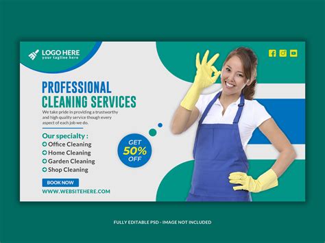 Cleaning Service Instagram Banner Template Premium Psd By Imam Hossain