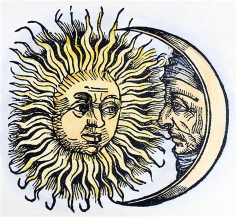 Sun And Moon 1493 Photograph By Granger Sun Art Sun Worship Moon Art