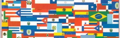 Cropped Latin American Flags Background
