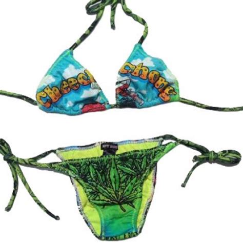 Betty Bangs Bikinis Swim Up In Smoke Cheech Chong Inspired Bikini