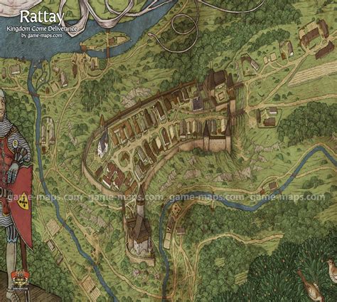 Map Of Rattay In Kingdom Come Deliverance Kcd Video Game Fantasy World