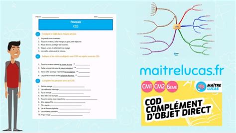 Cod Complément Dobjet Direct Pour Cm1 Cm2 Maître Lucas