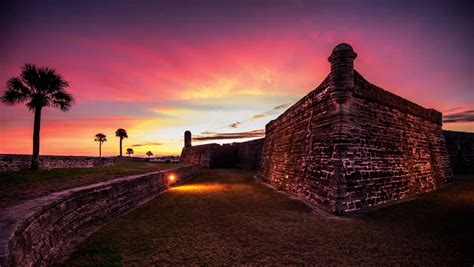 St Augustine Florida Usa Time Lapse At The Castillo De San Marcos
