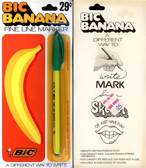 Bic Banana Fine Line Marker Pen Green Package 1973 Flickr