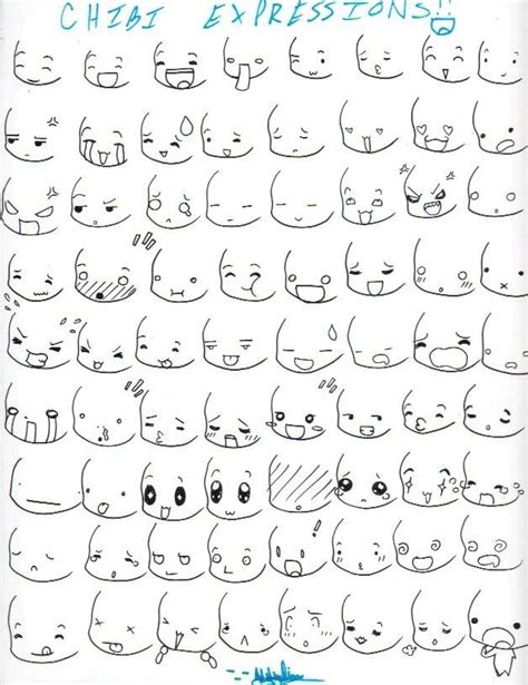 Anime Faces Different Expressions Emotions Chibi Text How To Draw