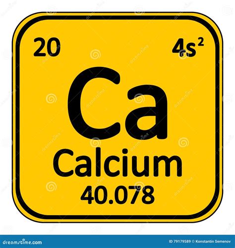 Periodic Table Element Calcium Icon Stock Illustration Illustration