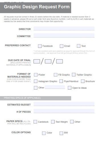 Free Graphic Design Request Form Templates In Pdf Ms Word How