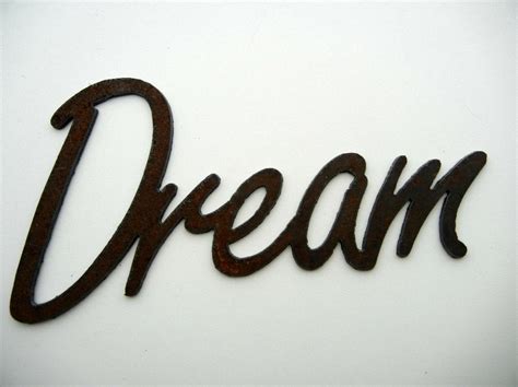 Dream Metal Word Art For Indoors Or Outoors Etsy