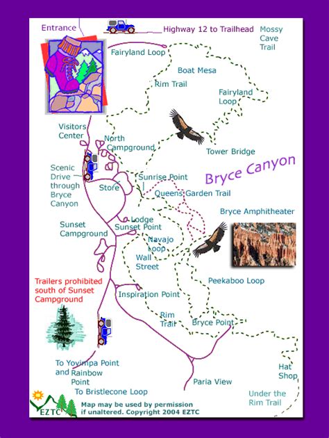 Bryce Canyon Map Map Bryce Canyon