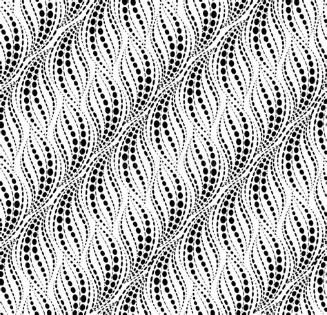Wavy Dotted Line Seamless Pattern Ornamental Wavy Texture Stock Photo