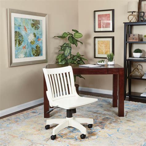 It is a perfect companion for our much older oak desk chair. OSPdesigns Deluxe White Wood Bankers Chair-101WHT - The ...