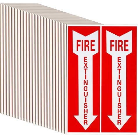 Buy 40 Pieces Fire Extinguisher Sign 4 X 12 Inches Fire Extinguisher