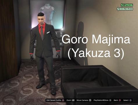 A Collection Of Outfits From The Yakuza Series Recreated In Gta Online