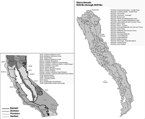 Ecoregions Of California As Devised By The U S Geological Survey The