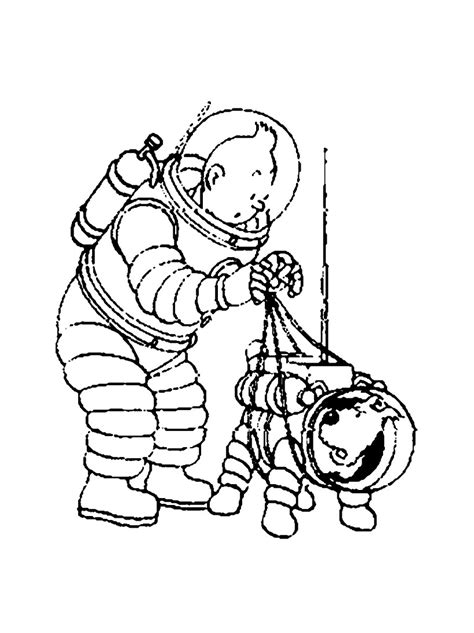 Image Of Tintin To Print And Color Tintin Kids Coloring Pages