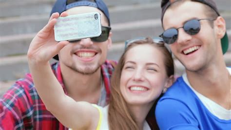 Group Of Teens Take Photo Together Stock Footage Video