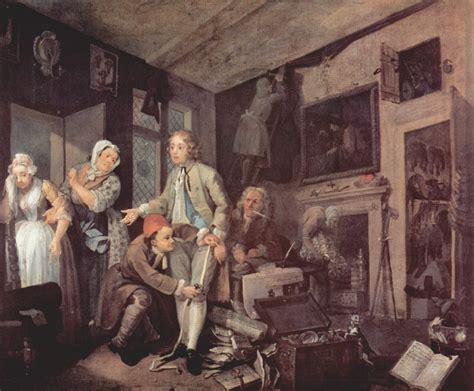 A Rakes Progress Scene 1 William Hogarth Painting Art