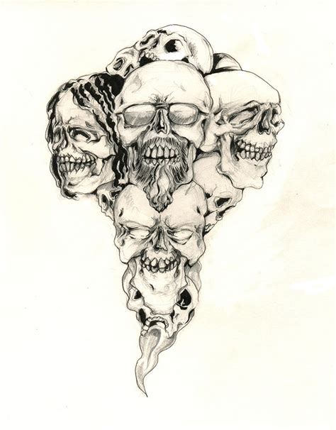 Skull Tattoo Design By Thecoffeebaron On Deviantart