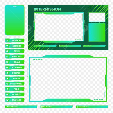 Lime Green Clipart Png Images Twitch Overlay Template Design Dark
