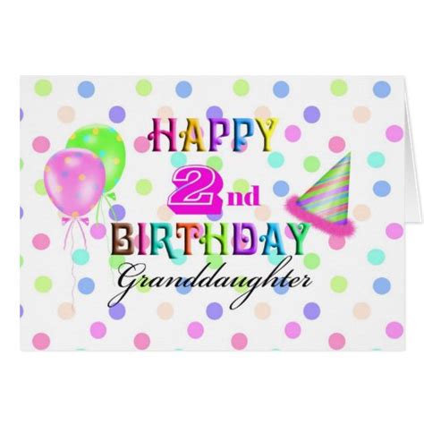 Granddaughters bring special joy to your heart and soul. Granddaughter Polkadot 2nd Birthday | Zazzle