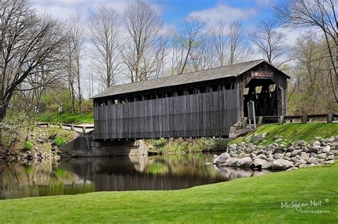 Early Spring At Fallasburg Covered Bridge In Lowell Michigan