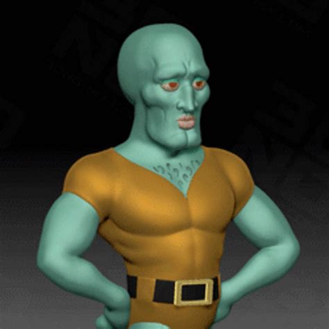 D Printed Handsome Squidward By Dmx Pinshape Free Nude Porn Photos