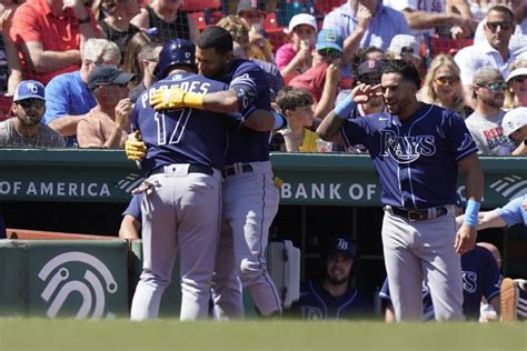 Paredes Hits Homers Over Green Monster Rays Beat Sox