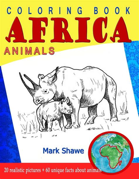 Animal Planet Coloring Book Animals Of Africa 20 Original Realistic