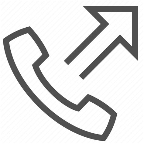 Arrow Call Handset Outgoing Phone Telephone Icon Download On