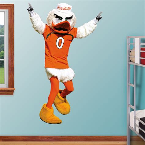 Some logos are clickable and available in large sizes. Miami Mascot - Sebastian Wall Decal | Shop Fathead® for Miami Hurricanes Decor