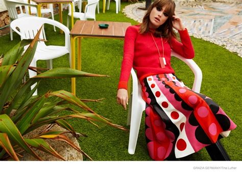 Sophie Vlaming Wears The Mod Fashion Trend For Grazia Germany Shoot