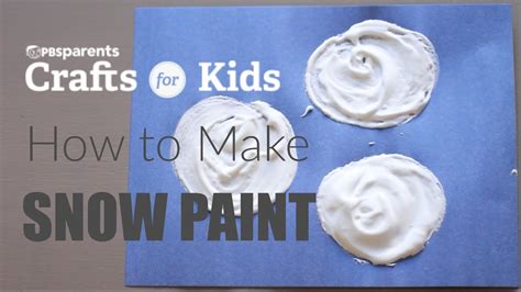 How To Make Snow Paint Pbs Parents Crafts For Kids