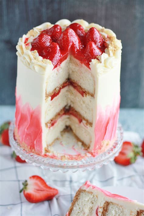 Strawberry Cheesecake Cake Baking With Blondie