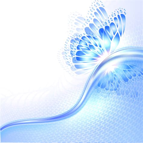 Abstract Wave Png Butterfly Light Abstract Blue Wing Hq Image Free
